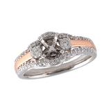 14KT Gold Diamond Semi-Mount Engagement Ring
