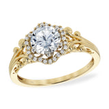 14KT Gold Diamond Semi-Mount Engagement Ring