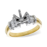 14KT Gold Diamond Semi-Mount Engagement Ring