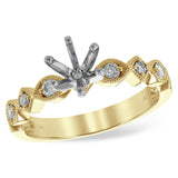 14KT Gold Diamond Semi-Mount Engagement Ring