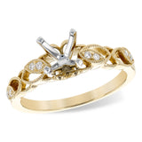 14KT Gold Diamond Semi-Mount Engagement Ring