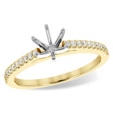 14KT Gold Diamond Semi-Mount Engagement Ring