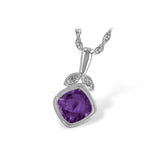 14KT Gold Amethyst Necklace