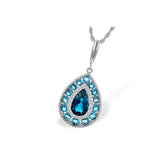 14KT Gold Blue Topaz Necklace