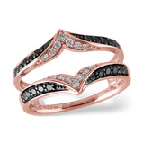 14KT Gold Ladies Black Diamond Wrap/Guard