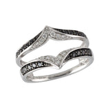 14KT Gold Ladies Black Diamond Wrap/Guard