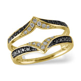 14KT Gold Ladies Black Diamond Wrap/Guard