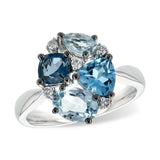 14KT Gold Ladies Blue Topaz Fashion Ring