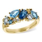 14KT Gold Ladies Blue Topaz Fashion Ring