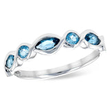 14KT Gold Ladies Blue Topaz Fashion Ring