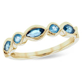 14KT Gold Ladies Blue Topaz Fashion Ring