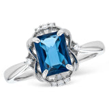 14KT Gold Ladies Blue Topaz Fashion Ring