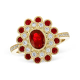 14KT Gold Ladies Ruby Fashion Ring