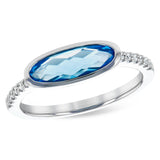 14KT Gold Ladies Blue Topaz Fashion Ring