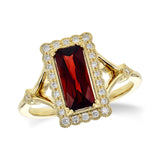 14KT Gold Ladies Garnet Fashion Ring
