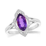 14KT Gold Ladies Amethyst Fashion Ring