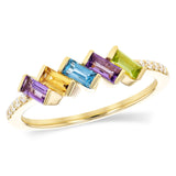 14KT Gold Ladies Multi-Stone Fashion Ring