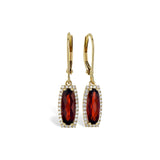 14KT Gold Garnet Earrings