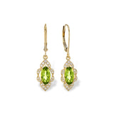 14KT Gold Peridot Earrings
