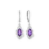 14KT Gold Amethyst Earrings