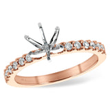 14KT Gold Diamond Semi-Mount Engagement Ring