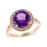 14KT Gold Ladies Amethyst Fashion Ring