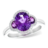 14KT Gold Ladies Amethyst Fashion Ring
