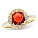 14KT Gold Ladies Garnet Fashion Ring