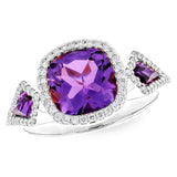 14KT Gold Ladies Amethyst Fashion Ring