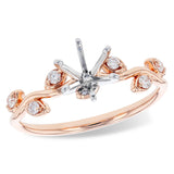 14KT Gold Diamond Semi-Mount Engagement Ring