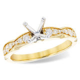 14KT Gold Diamond Semi-Mount Engagement Ring