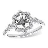 14KT Gold Diamond Semi-Mount Engagement Ring
