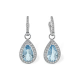14KT Gold Aqua Earrings
